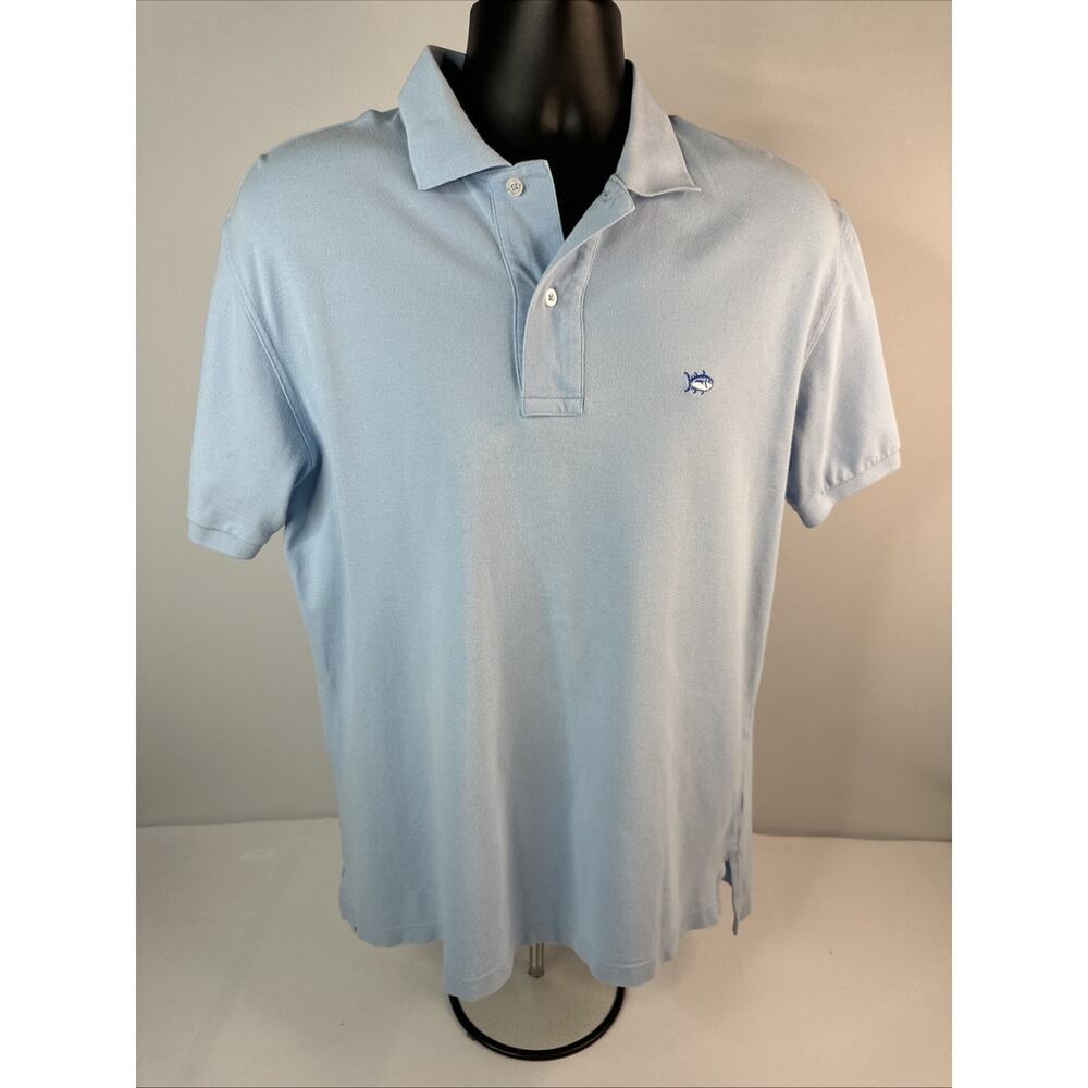 Southern Tide Golf Polo Size Large SkipJack Blue Short Sleeve Stretch